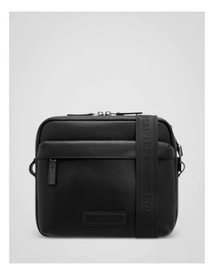 Ethan Pebble A5 Zip Crossbody in Black