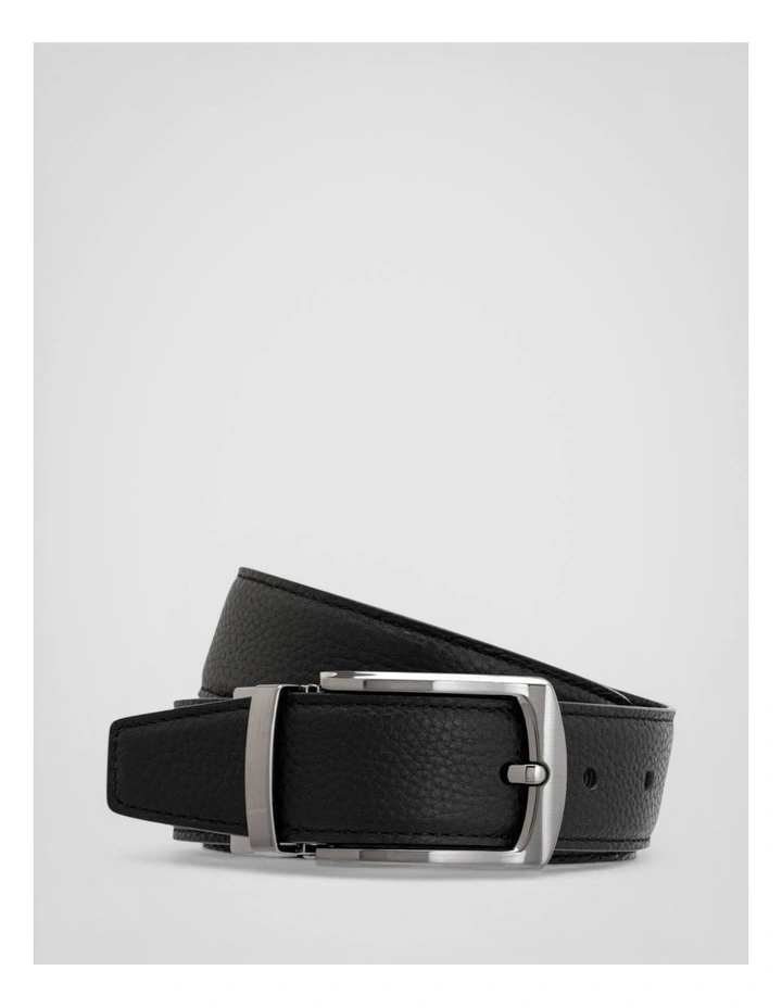 Ethan Pebble Reversible Belt in Black/Dark Navy image 1