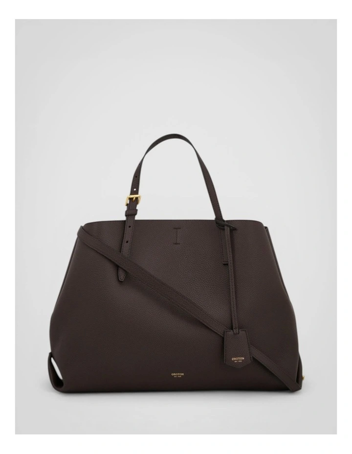 Margot Large Day Bag in Dark Chocolate image 1
