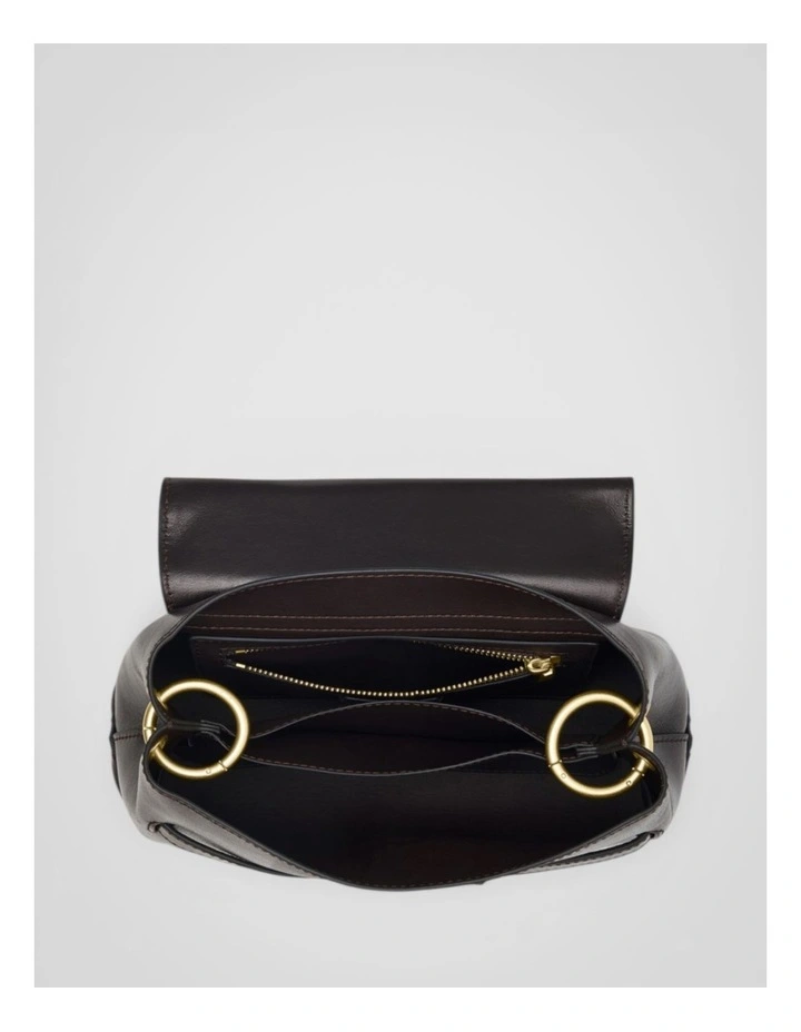 Margot Small Top Handle in Dark Chocolate image 3