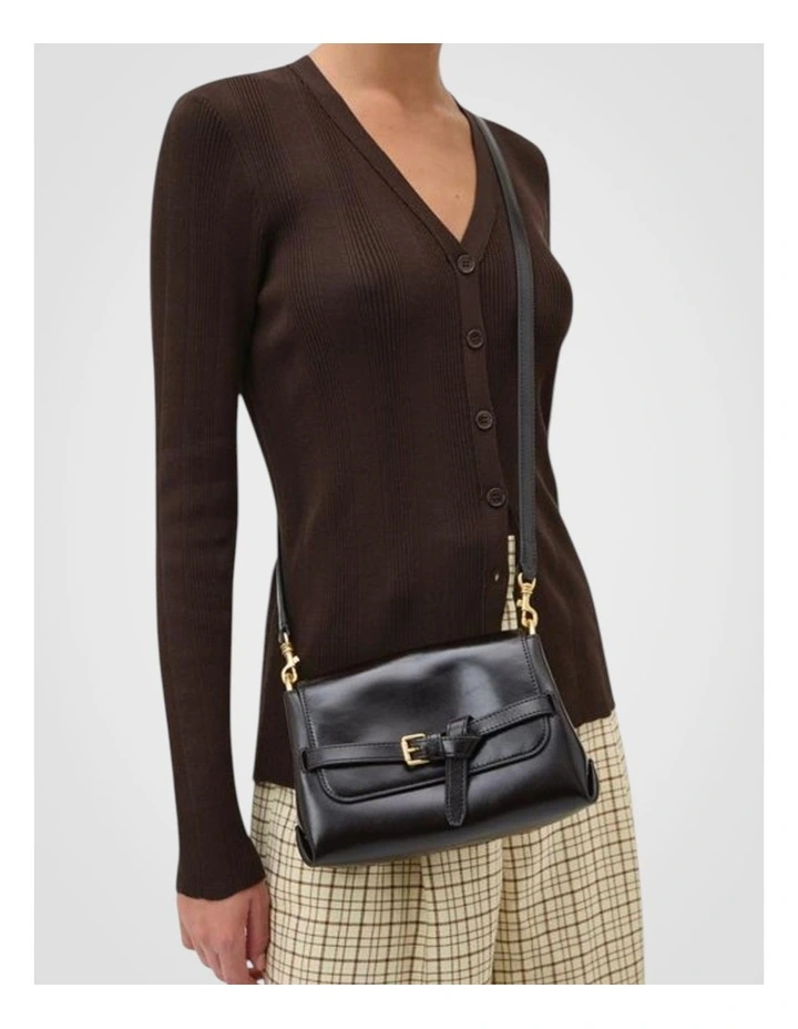 Margot Small Top Handle in Dark Chocolate image 5