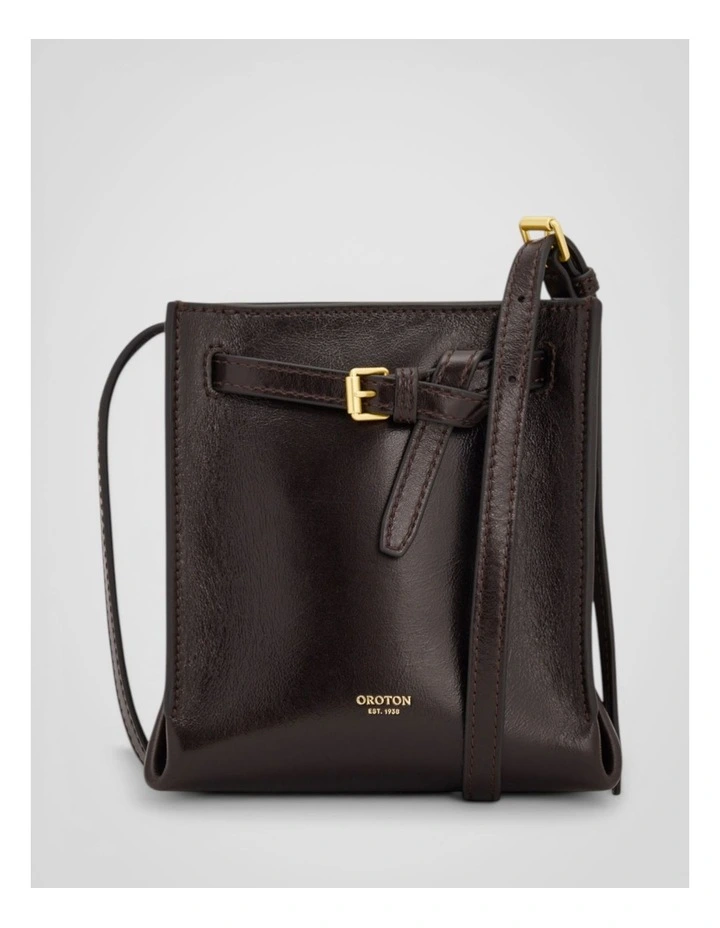 Margot Tiny Bucket Bag in Dark Chocolate image 1