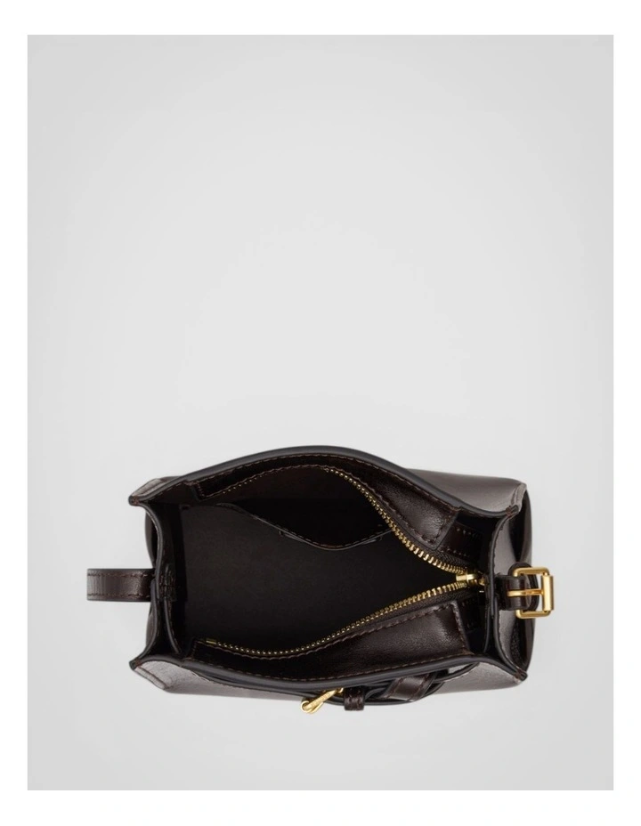 Margot Tiny Bucket Bag in Dark Chocolate image 3