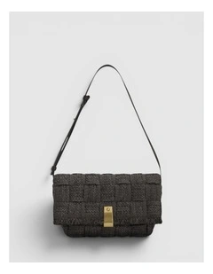 Etta Texture Medium Clutch in Dark Chocolate