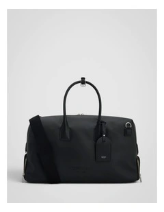 Voyager Coated Nylon Weekender in Black