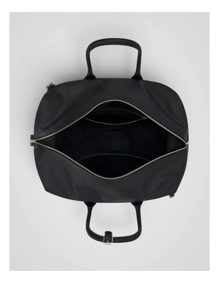Voyager Coated Nylon Weekender in Black image 3