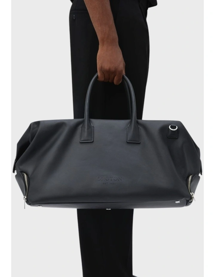 Voyager Coated Nylon Weekender in Black image 4