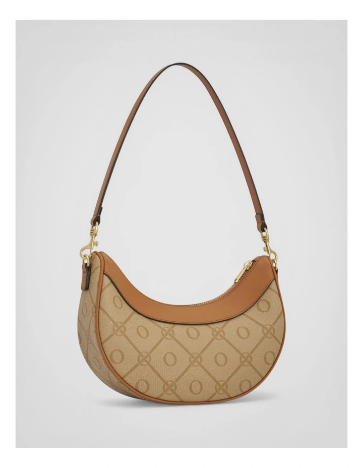 Harvey Signature Crescent Shoulder Bag in Stone/Tan image 2