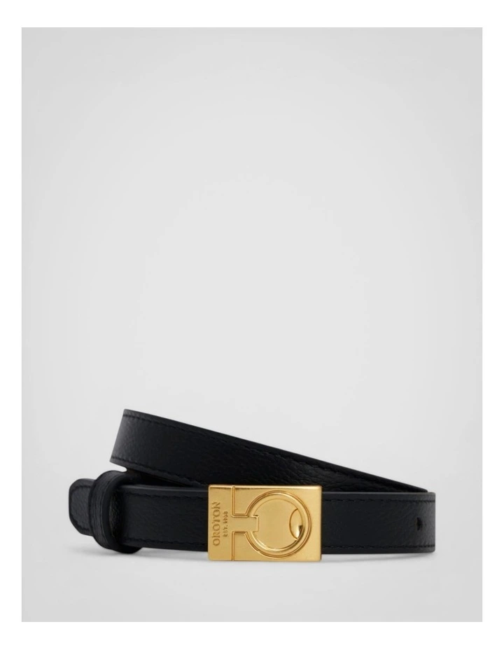 Yvonne Narrow Belt in Black image 1