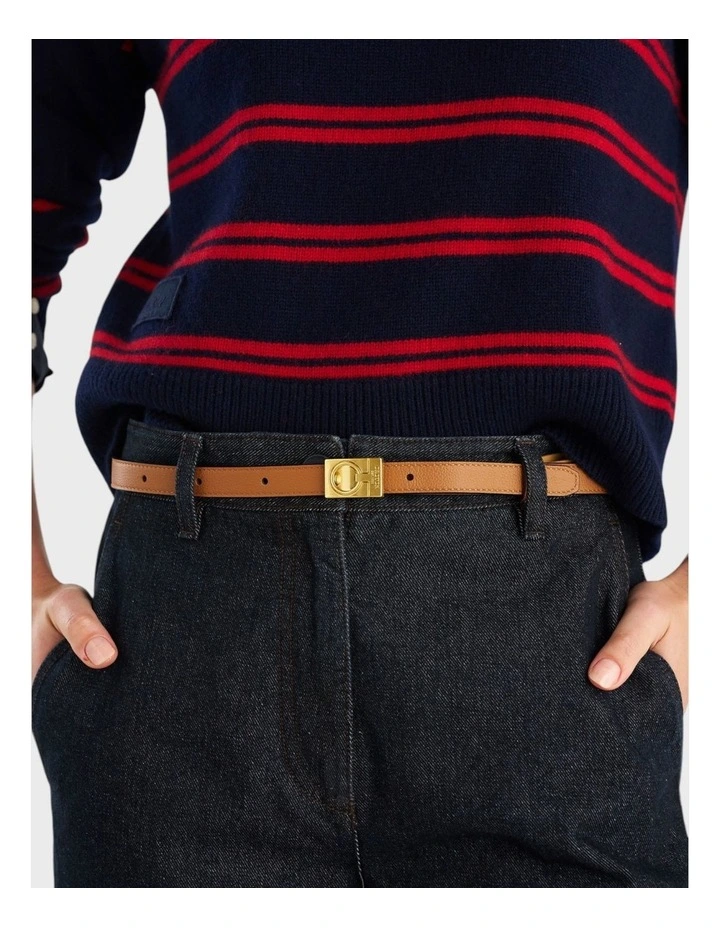 Yvonne Narrow Belt in Tan image 3