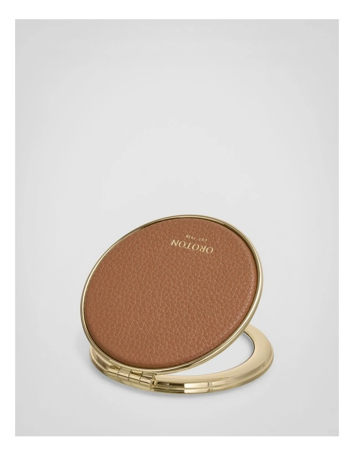 Eve Round Mirror in Tan image 1