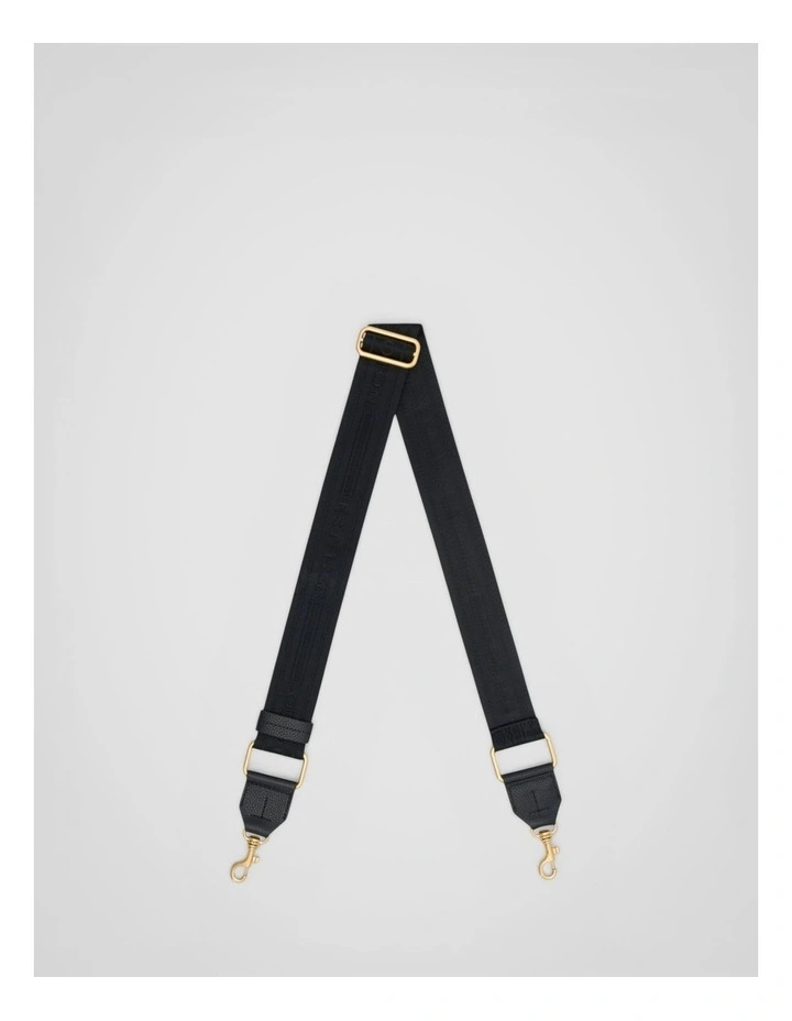 Heather Long Light Gold Webbing Strap in Black/Black image 1