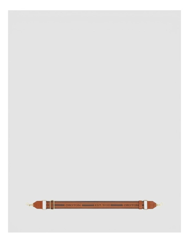 Heather Long Light Gold Webbing Strap in Navy/Cognac image 2