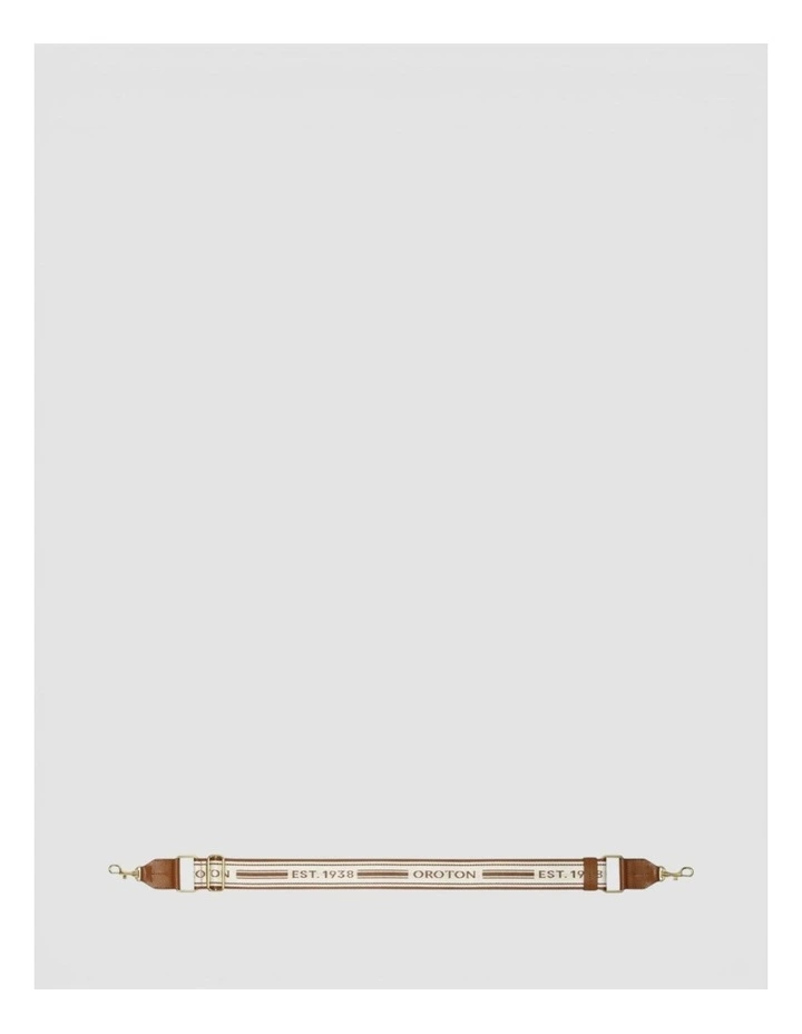 Heather Long Light Gold Webbing Strap in Cognac/Natural image 2