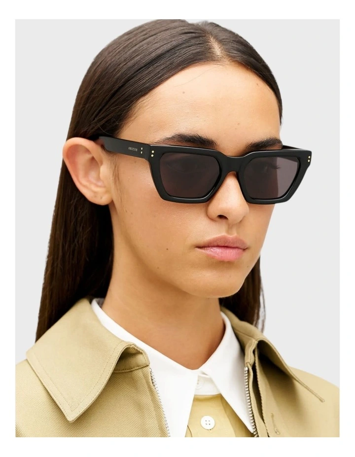 Bio Acetate Landry Sunglasses in Black image 3
