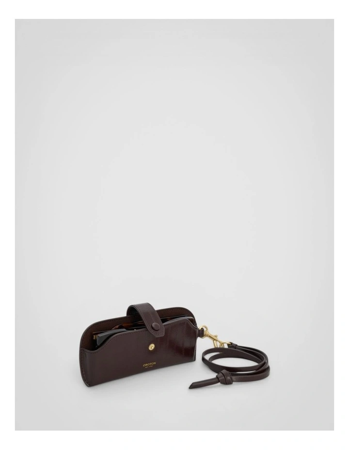 Cecile Texture Sunglass Case in Mulberry image 3