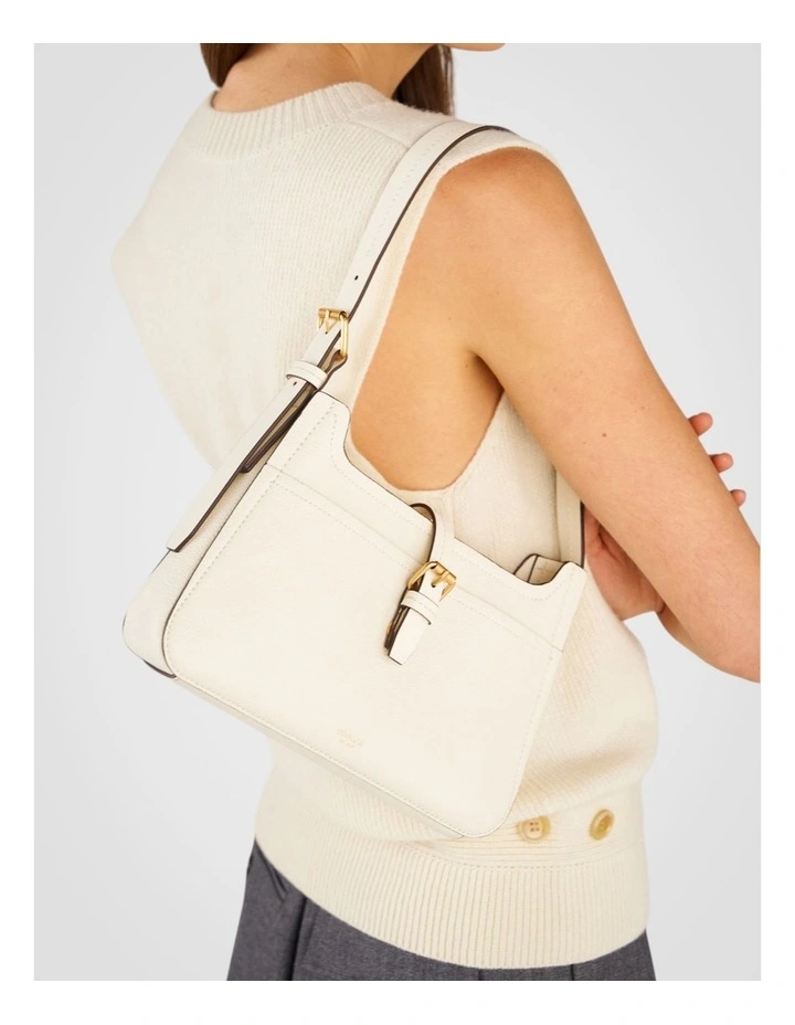 Dylan Baguette Bag in Cream image 5