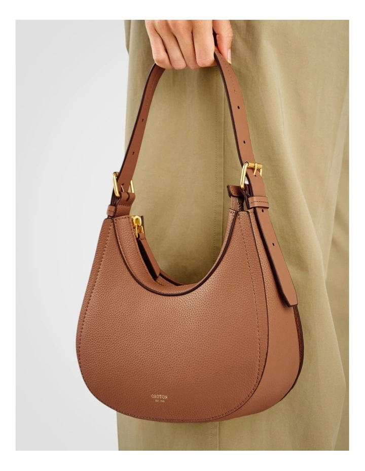 Dylan Mini Hobo Bag in Tan image 4