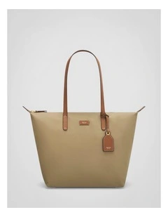 Lilly Nylon Light Weight Tote Bag in Mushroom