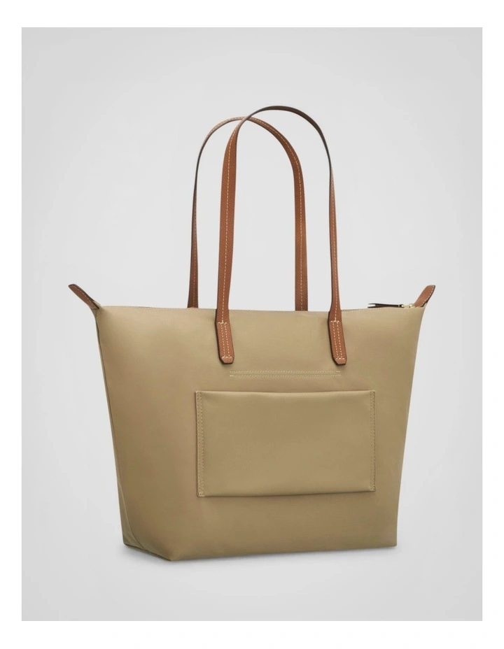 Lilly Nylon Light Weight Tote Bag in Mushroom image 2