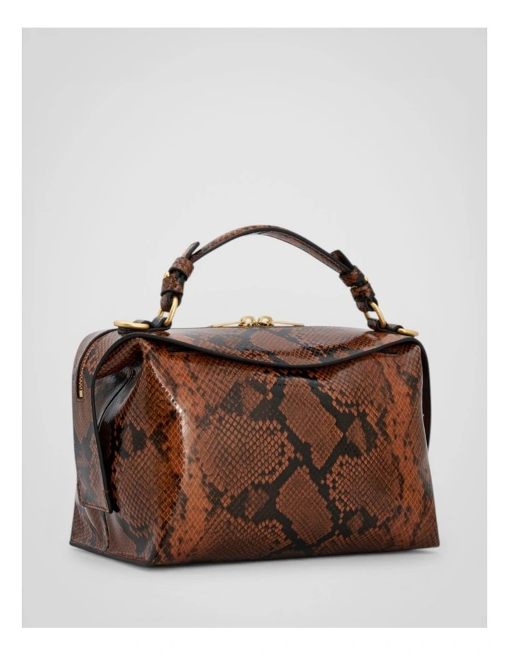 Mica Bowler Crossbody Bag in Copper Snake image 2