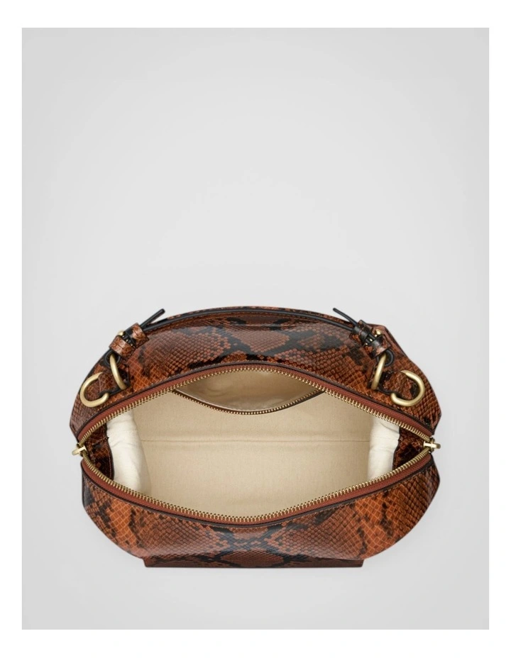 Mica Bowler Crossbody Bag in Copper Snake image 3