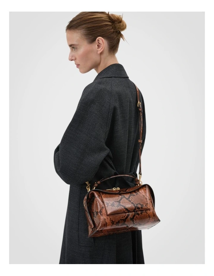 Mica Bowler Crossbody Bag in Copper Snake image 4