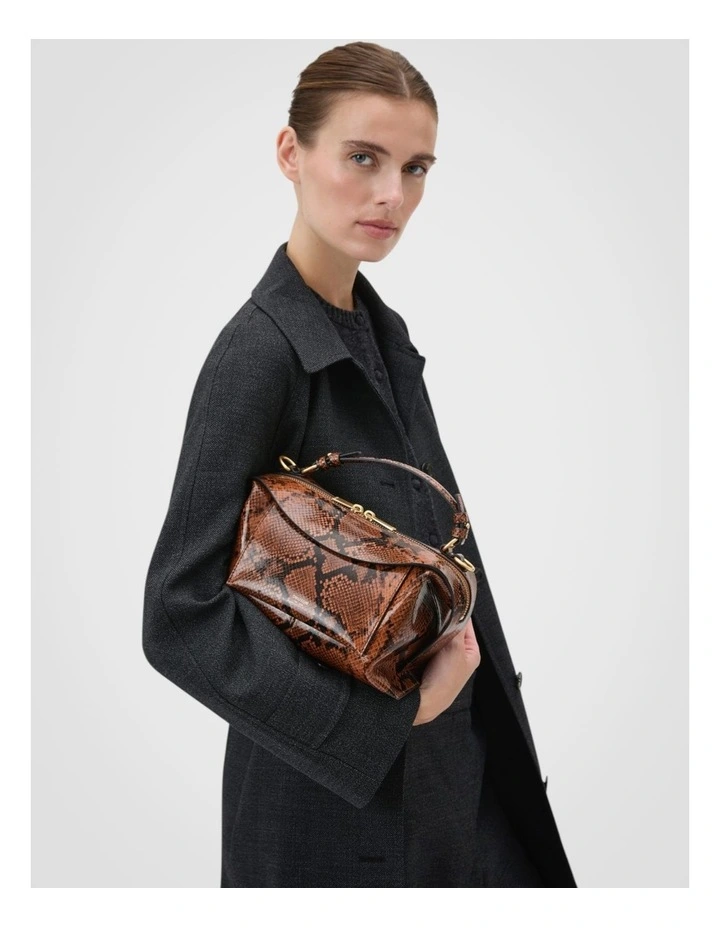 Mica Bowler Crossbody Bag in Copper Snake image 5