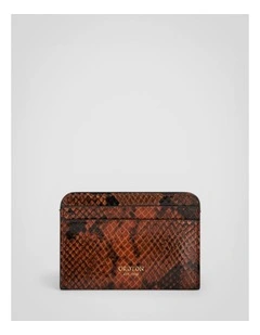 Mica Credit Card Sleeve Wallet in Copper Snake