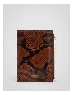 Mica Mini 10 Credit Card Zip Wallet in Copper Snake