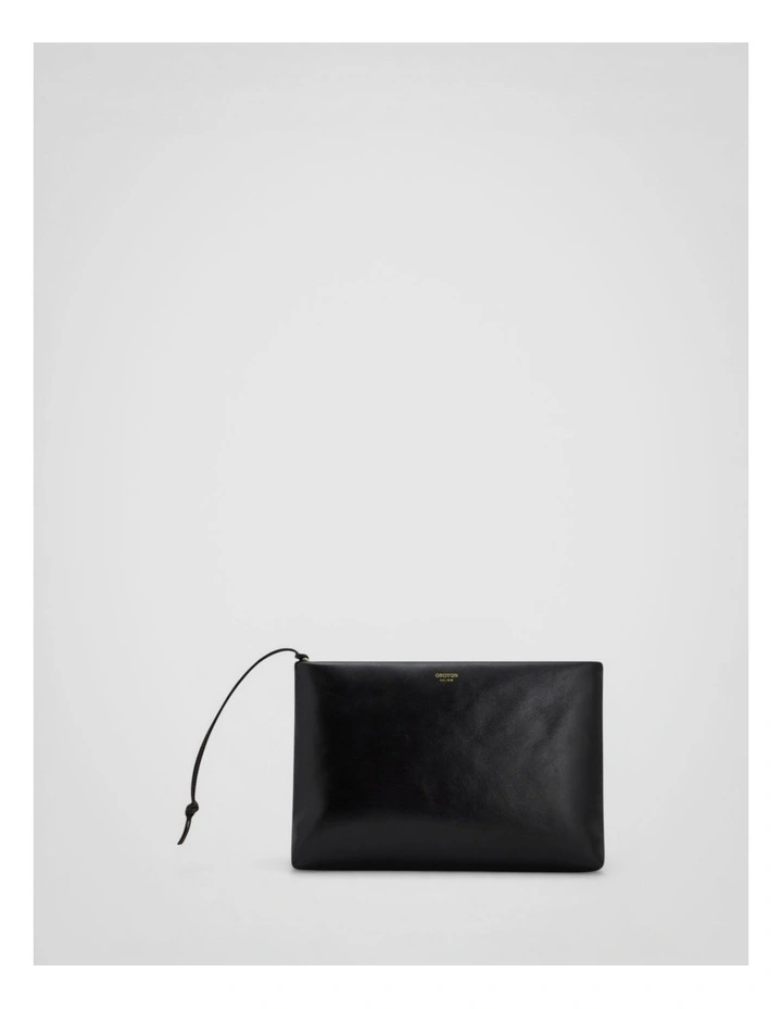 Marais Crackle Wristlet Pouch in Dark Chocolate image 1