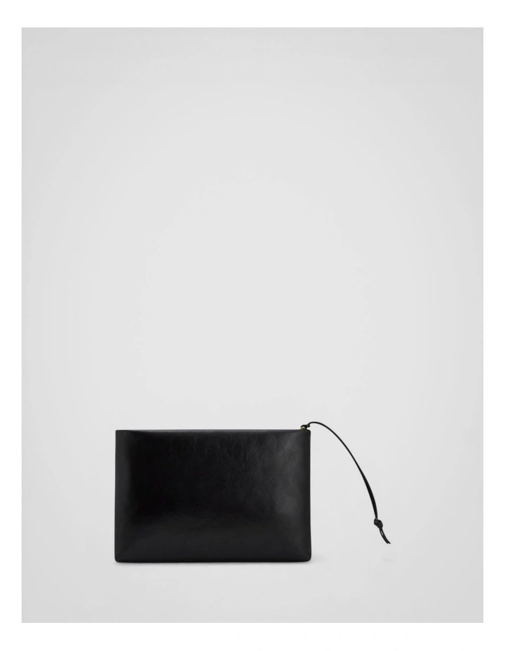 Marais Crackle Wristlet Pouch in Dark Chocolate image 2