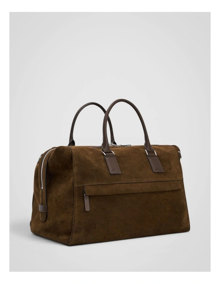 Paxton Suede Weekender in Husk Brown image 2