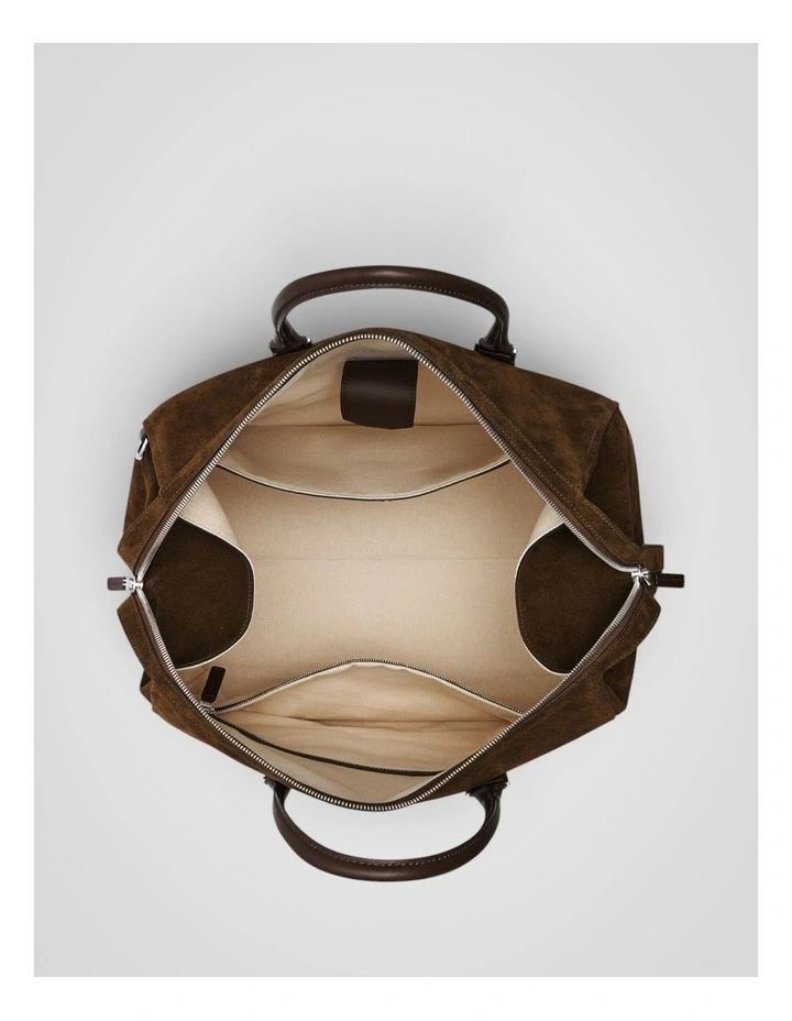 Paxton Suede Weekender in Husk Brown image 3