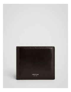Jordan Crackle Bifold Wallet Coin Pouch in Dark Chocolate
