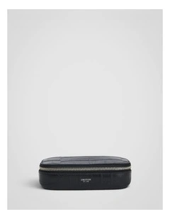 Jordan Texture Zip Sunglasses Case in Black