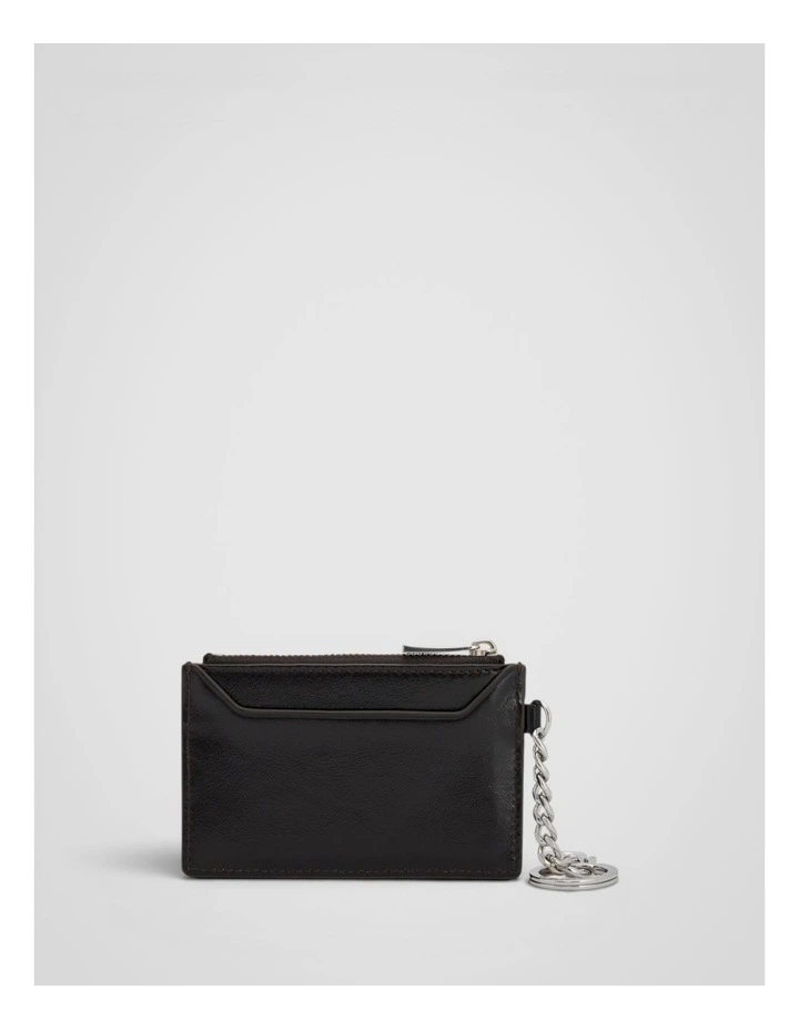 Jordan Crackle Zip Wallet Keyring in Dark Chocolate image 2