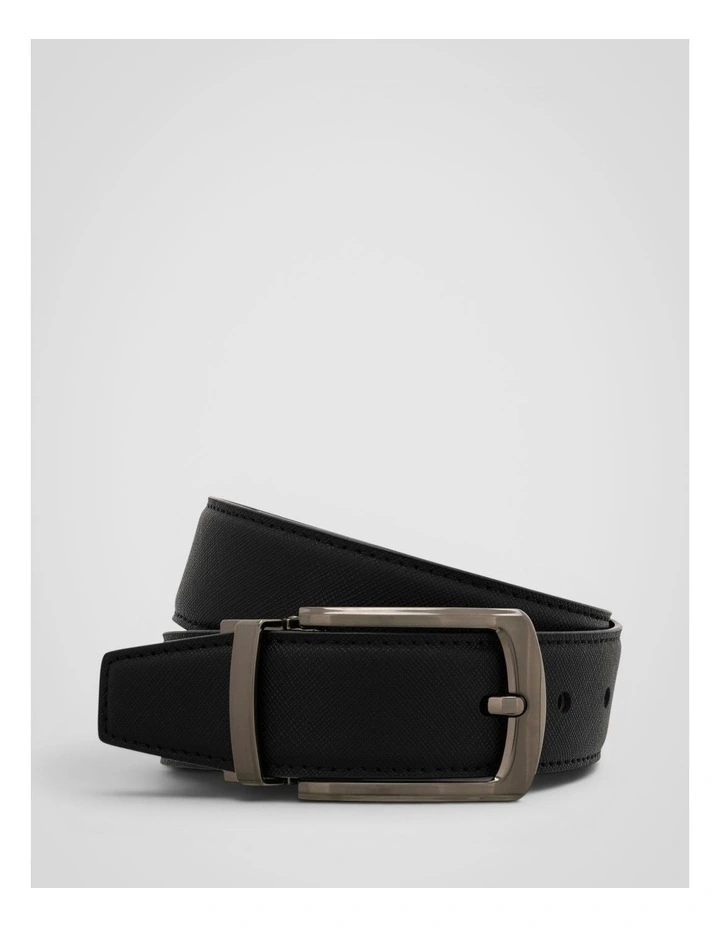 Porter Saffiano Reversible Belt in Black/Dark Navy image 1