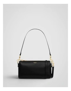 Harvey Baguette Crossbody in Black