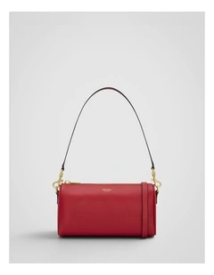 Harvey Baguette Crossbody in DARK RUBY