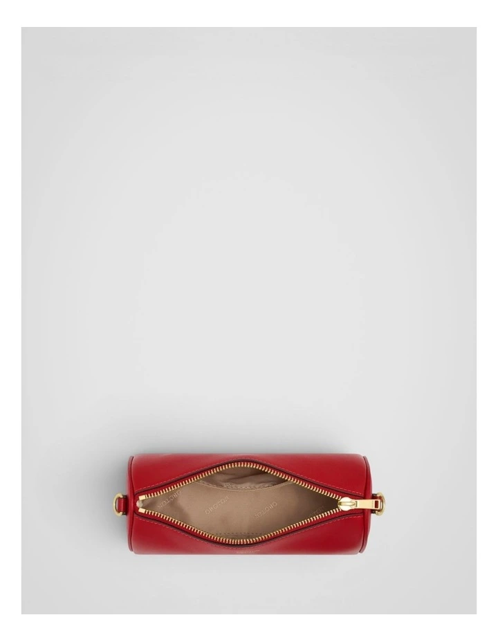 Harvey Baguette Crossbody in DARK RUBY image 3