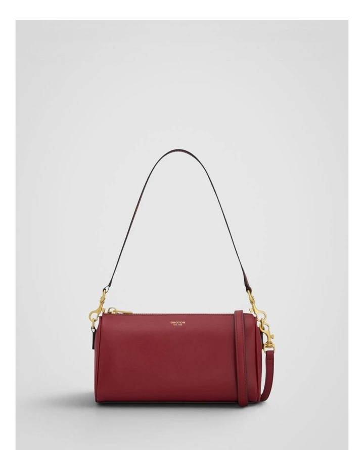 Harvey Baguette Crossbody in BERRY image 1