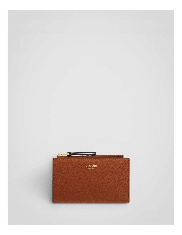Eve 12 Credit Card Zip Wallet in Cognac image 1