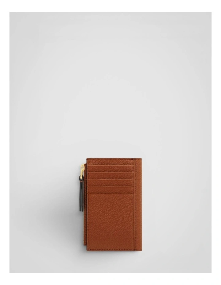 Eve 12 Credit Card Zip Wallet in Cognac image 2