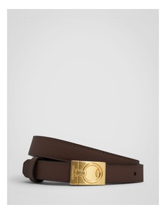 Oroton Yvonne Narrow Belt in Coffee Bean