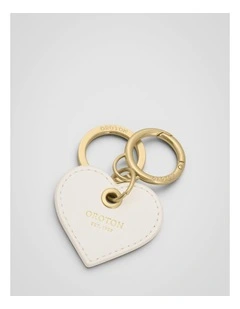 Harvey Small Heart Keyring in Cream