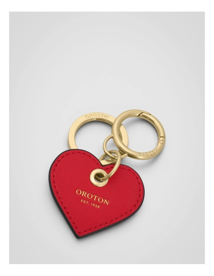 Harvey Small Heart Keyring in Dark Ruby image 1