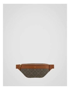 Harvey Signature Belt Bag in Black/Cognac