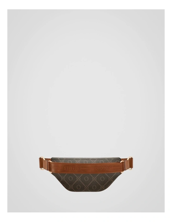 Harvey Signature Belt Bag in Black/Cognac image 2