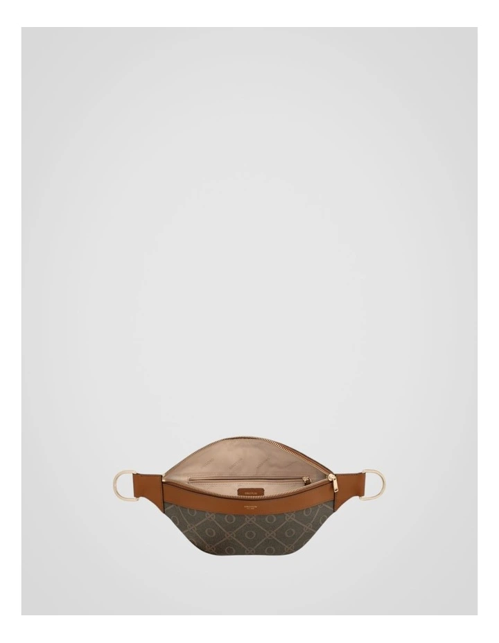 Harvey Signature Belt Bag in Black/Cognac image 3